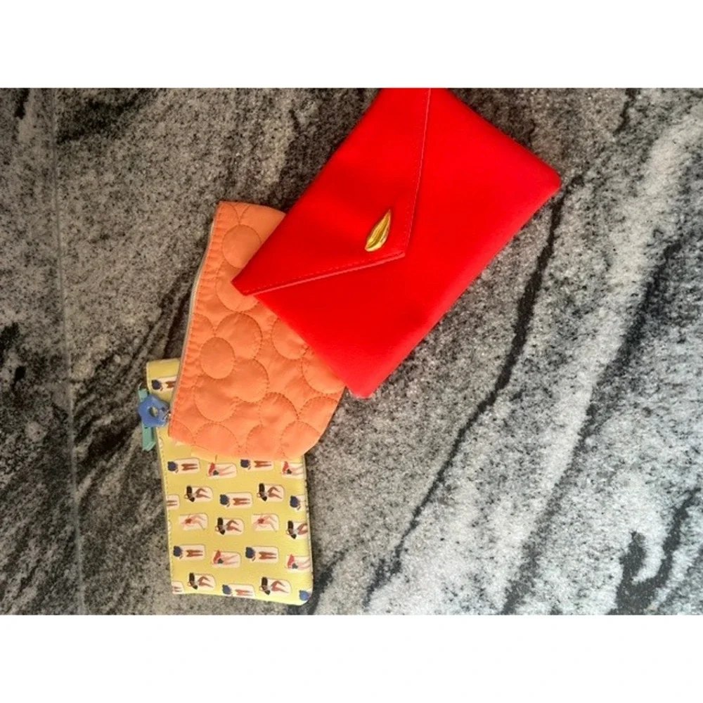 Ipsy‎ Makeup Bag Bundle Women Small Multicolor Excellent Glam Bag Trio Pouch Set